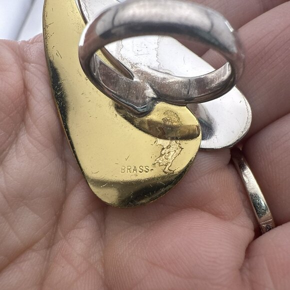 RLM Studio Ring Robert Lee Morris Sterling Silver Heart Brass Mixed Metal size 7 - Picture 10 of 14